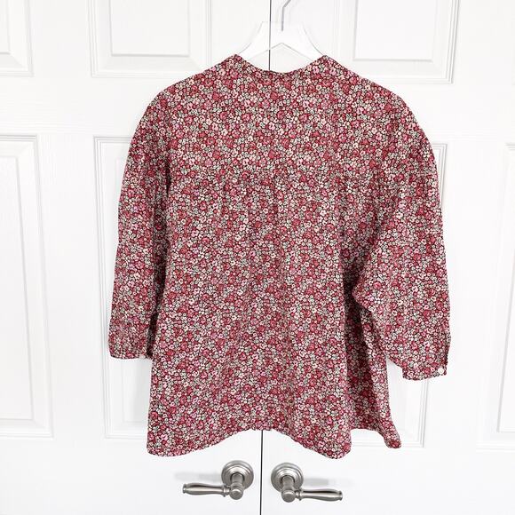 Lee Soft Volume Braclet Sleeve Shirt in Peach Fuzz Ditzy Floral - Picture 8 of 8